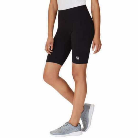 Fila Ladies’ Logo Bike Short 2-pack, Black - Picture 2 of 5
